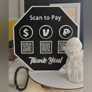 Qr Code Display Sign 3d Printed
